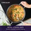imageCirculon A1 Series with ScratchDefense Technology Nonstick Induction Straining Sauce Pan with Lid 3 Quart Aluminum Graphite8 Quarts