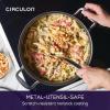 imageCirculon C1 Series Clad Stainless Steel with ScratchDefense Technology Cookware Nonstick Induction Saucepan with Lid Metal Utensil Safe 15 Quart  Polished Stainless Steel8 Quarts