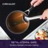 imageCirculon C1 Series Clad Stainless Steel with ScratchDefense Technology Cookware Nonstick Induction Saucepan with Lid Metal Utensil Safe 15 Quart  Polished Stainless Steel15 Quarts
