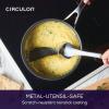 imageCirculon C1 Series Clad Stainless Steel with ScratchDefense Technology Cookware Nonstick Induction Saucepan with Lid Metal Utensil Safe 15 Quart  Polished Stainless Steel3 Quarts