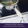 imageCirculon C1 Series Clad Stainless Steel with ScratchDefense Technology Cookware Nonstick Induction Saucepan with Lid Metal Utensil Safe 15 Quart  Polished Stainless Steel15 Quarts