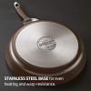 imageCirculon Symmetry Hard Anodized Nonstick Casserole with Locking Straining Lid and Kitchen Tools 4 Piece Chocolate