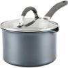 imageCirculon A1 Series with ScratchDefense Technology Nonstick Induction Straining Sauce Pan with Lid 3 Quart Aluminum Graphite2 Quarts