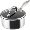 imageCirculon C1 Series Clad Stainless Steel with ScratchDefense Technology Cookware Nonstick Induction Saucepan with Lid Metal Utensil Safe 15 Quart  Polished Stainless Steel15 Quarts
