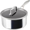 imageCirculon C1 Series Clad Stainless Steel with ScratchDefense Technology Cookware Nonstick Induction Saucepan with Lid Metal Utensil Safe 15 Quart  Polished Stainless Steel3 Quarts