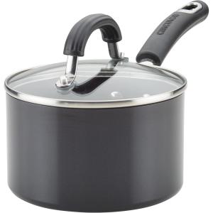 imageCirculon Nonstick Sauce PanSaucepan with Lid 2 Quart Black MetallicBlack Metallic