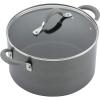 imageCirculon 84564 Elementum Hard Anodized Nonstick Cookware Set  Pots and Pans Set  10 Piece GrayGray
