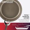 imageCirculon Symmetry Dishwasher Safe Hard Anodized Nonstick Cookware Pots and Pans Set 4 Piece Baking Sheet ChocolateMerlot