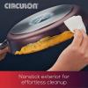 imageCirculon Symmetry Dishwasher Safe Hard Anodized Nonstick Cookware Pots and Pans Set 4 Piece Baking Sheet ChocolateMerlot