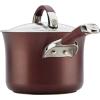 imageCirculon Symmetry Dishwasher Safe Hard Anodized Nonstick Cookware Pots and Pans Set 4 Piece Baking Sheet ChocolateMerlot