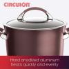 imageCirculon Symmetry Dishwasher Safe Hard Anodized Nonstick Cookware Pots and Pans Set 4 Piece Baking Sheet ChocolateMerlot