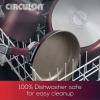 imageCirculon Symmetry Dishwasher Safe Hard Anodized Nonstick Cookware Pots and Pans Set 4 Piece Baking Sheet ChocolateMerlot