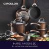 imageCirculon Symmetry Hard Anodized Nonstick Cookware Pots and Pans Set 11Piece BlackChocolate