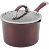 imageCirculon Symmetry Hard Anodized Nonstick Sauce PanSaucepan with Straining and Lid  35 Quart BrownMerlot