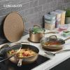 imageCirculon A1 Series with ScratchDefense Technology Nonstick Induction CookwarePots and Pans Set 9 Piece GraphiteChampagne