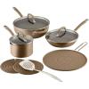 imageCirculon A1 Series with ScratchDefense Technology Nonstick Induction CookwarePots and Pans Set 9 Piece GraphiteChampagne