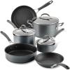 imageCirculon A1 Series with ScratchDefense Technology Nonstick Induction CookwarePots and Pans Set 9 Piece GraphiteGraphite