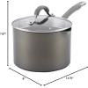 imageCirculon 84567 3QtCovered Straining Pour Spouts Hard Anodized Aluminum Saucepan 3 quart Oyster GrayGray