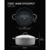 imageCirculon 84567 3QtCovered Straining Pour Spouts Hard Anodized Aluminum Saucepan 3 quart Oyster GrayGray