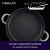 imageCirculon 84567 3QtCovered Straining Pour Spouts Hard Anodized Aluminum Saucepan 3 quart Oyster GrayGray