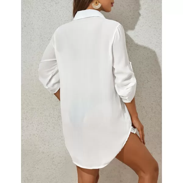 Bsubseach Bathing Suit Cover Ups for Women Oversized Button Up Shirts Beach Coverups Vacation Dress