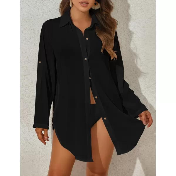 Bsubseach Bathing Suit Cover Ups for Women Oversized Button Up Shirts Beach Coverups Vacation Dress