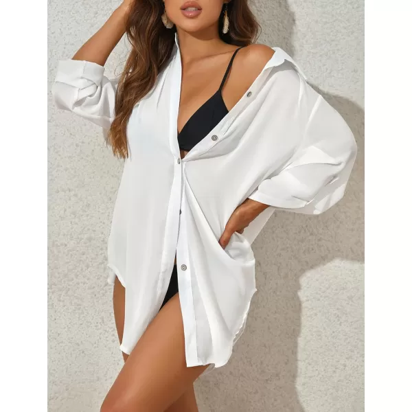 Bsubseach Bathing Suit Cover Ups for Women Oversized Button Up Shirts Beach Coverups Vacation Dress