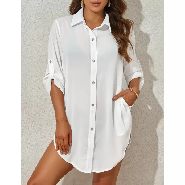 Bsubseach Bathing Suit Cover Ups for Women Oversized Button Up Shirts Beach Coverups Vacation Dress