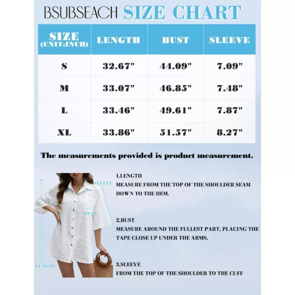 Bsubseach Beach Cover Ups for Women Swiss Dot Long Sleeve Chiffon Swimsuit Cover Up Shirt Dress