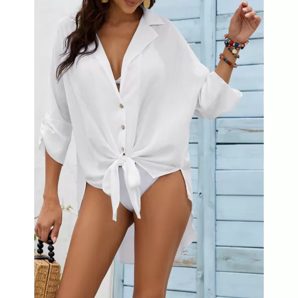 Bsubseach Button Down Beach Coverups Bathing Suit Cover Up for Women 2024