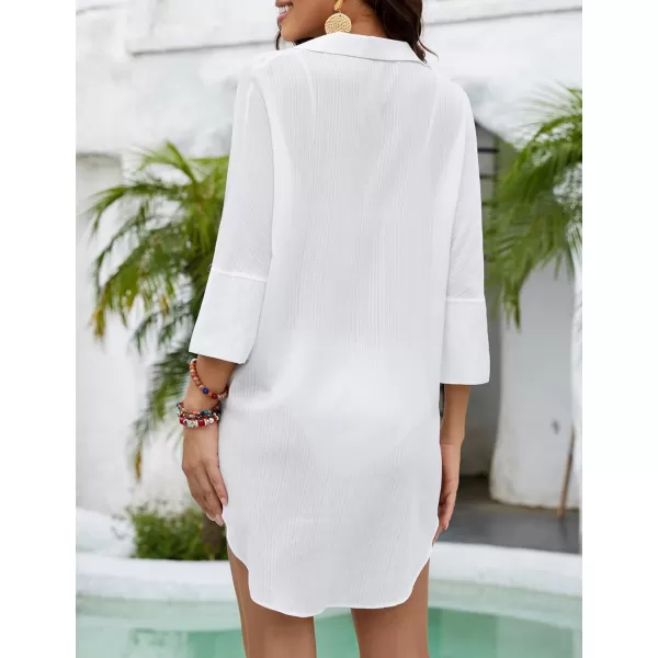 Bsubseach Button Down Beach Coverups Bathing Suit Cover Up for Women 2024