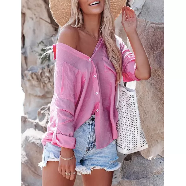 Bsubseach Button Down Shirt Cover Up Bathing Suit Coverups for Women Summer Casual Blouse