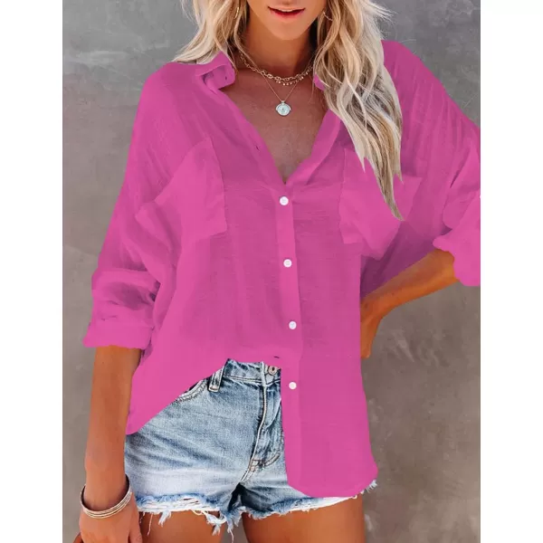 Bsubseach Button Down Shirt Cover Up Bathing Suit Coverups for Women Summer Casual Blouse