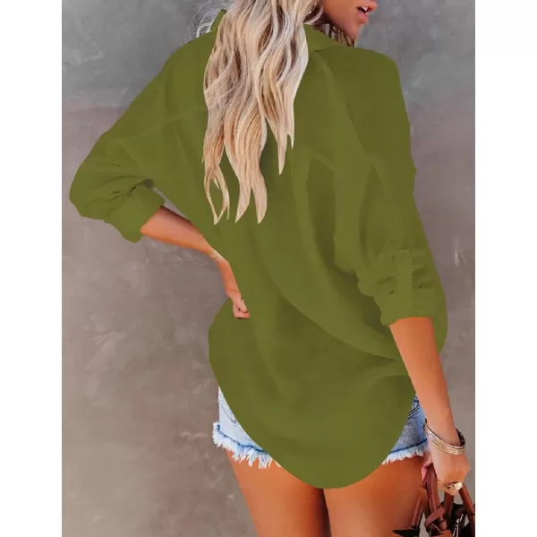 Bsubseach Button Down Shirt Cover Up Bathing Suit Coverups for Women Summer Casual Blouse