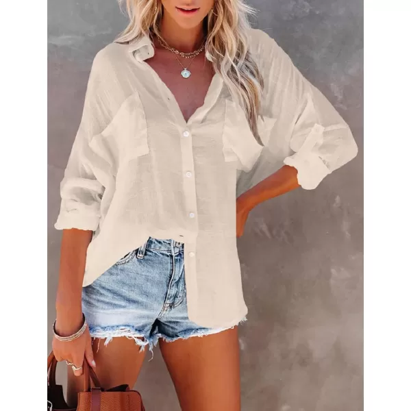 Bsubseach Button Down Shirt Cover Up Bathing Suit Coverups for Women Summer Casual Blouse