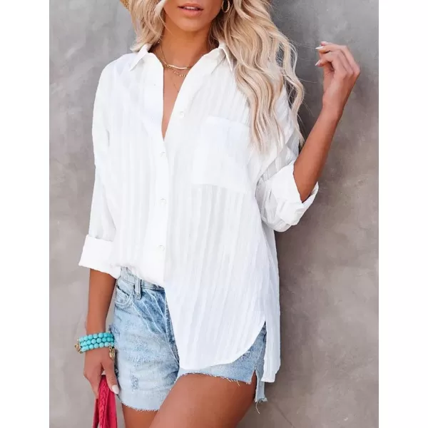Bsubseach Button Down Shirt Cover Up Bathing Suit Coverups for Women Summer Casual Blouse