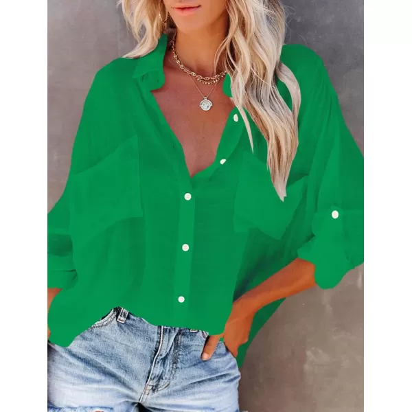 Bsubseach Button Down Shirt Cover Up Bathing Suit Coverups for Women Summer Casual Blouse