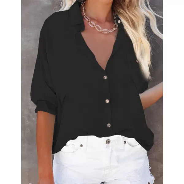 Bsubseach Button Down Shirt Cover Up Bathing Suit Coverups for Women Summer Casual Blouse