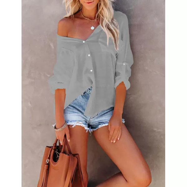 Bsubseach Button Down Shirt Cover Up Bathing Suit Coverups for Women Summer Casual Blouse