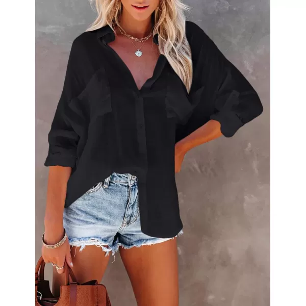 Bsubseach Button Down Shirt Cover Up Bathing Suit Coverups for Women Summer Casual Blouse