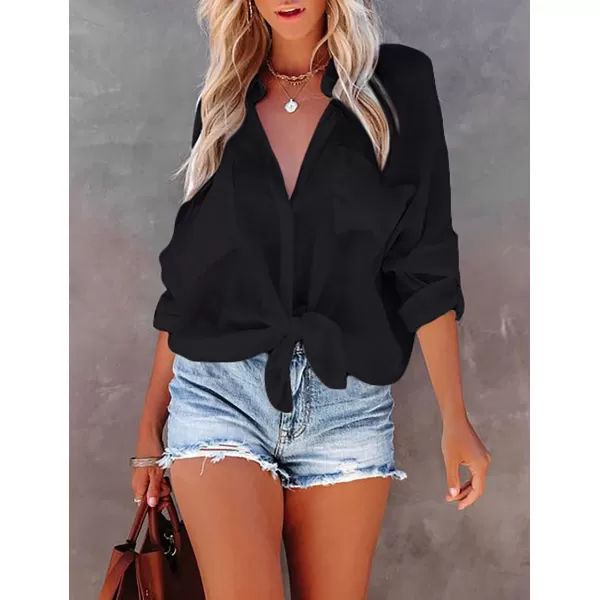 Bsubseach Button Down Shirt Cover Up Bathing Suit Coverups for Women Summer Casual Blouse