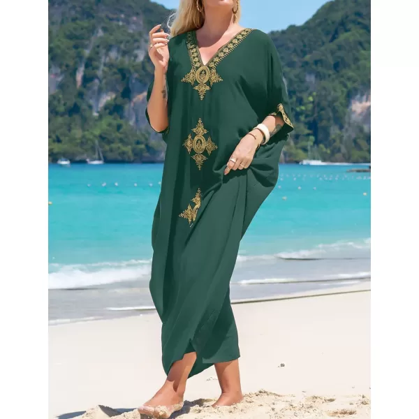Bsubseach Caftan Cover Up for Swimwear Women Plus Size Kaftan Swimsuit Coverup Embroidery