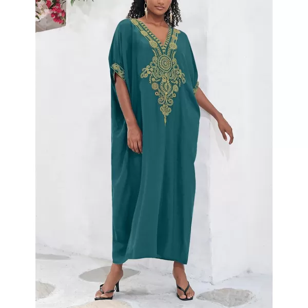 Bsubseach Caftan Cover Up for Swimwear Women Plus Size Kaftan Swimsuit Coverup Embroidery