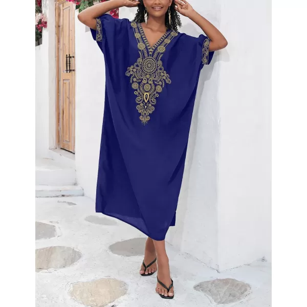 Bsubseach Caftan Cover Up for Swimwear Women Plus Size Kaftan Swimsuit Coverup Embroidery