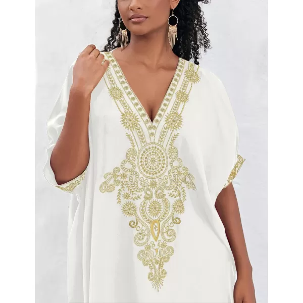 Bsubseach Caftan Cover Up for Swimwear Women Plus Size Kaftan Swimsuit Coverup Embroidery