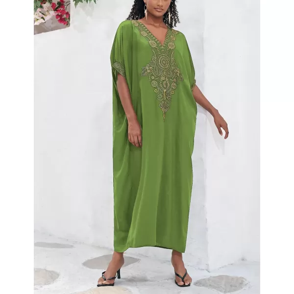 Bsubseach Caftan Cover Up for Swimwear Women Plus Size Kaftan Swimsuit Coverup Embroidery