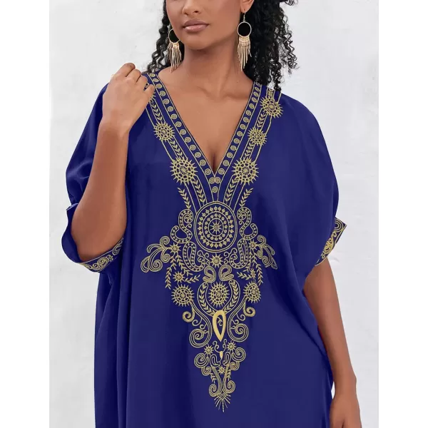 Bsubseach Caftan Cover Up for Swimwear Women Plus Size Kaftan Swimsuit Coverup Embroidery