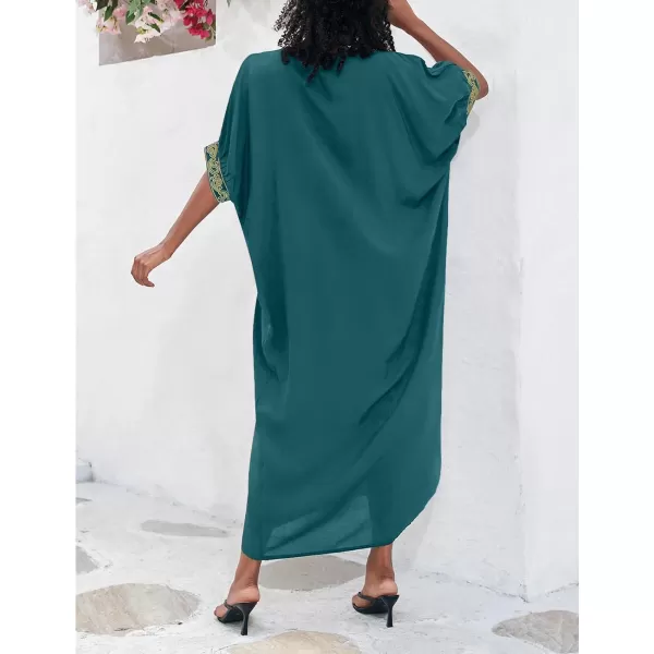 Bsubseach Caftan Cover Up for Swimwear Women Plus Size Kaftan Swimsuit Coverup Embroidery