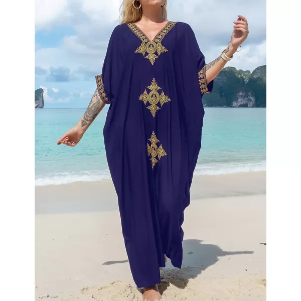 Bsubseach Caftan Cover Up for Swimwear Women Plus Size Kaftan Swimsuit Coverup Embroidery