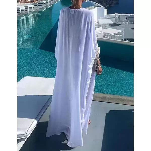 Bsubseach Caftan Cover Up for Swimwear Women Plus Size Kaftan Swimsuit Coverup Embroidery